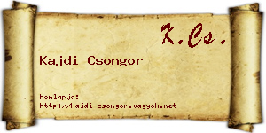 Kajdi Csongor névjegykártya