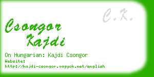 csongor kajdi business card